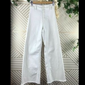 ZARA The Marine White Wide Jeans Size 4/27